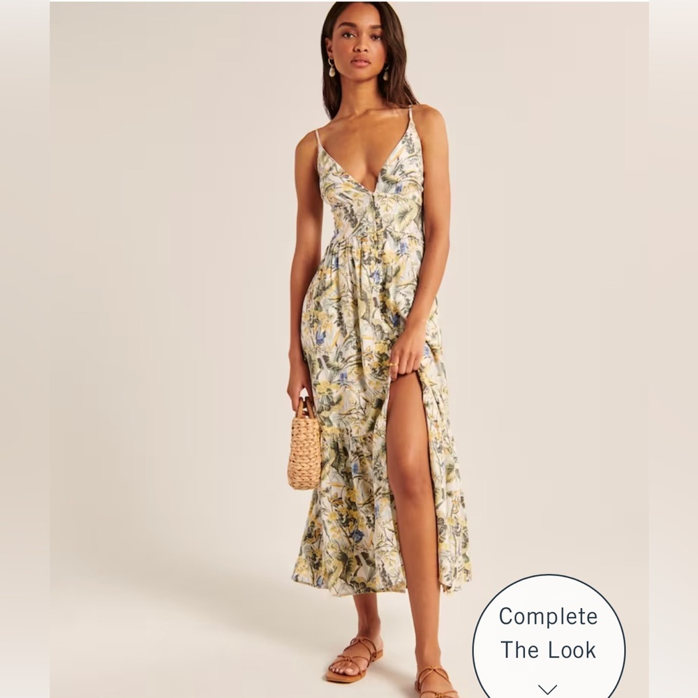 Floral Button-Through Maxi Dress